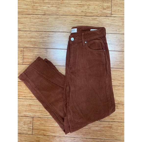 Pacsun Corduroy Mom Jean Size 27 Women's High Rise Pant Brown Rust Ankle Crop - Picture 2 of 10